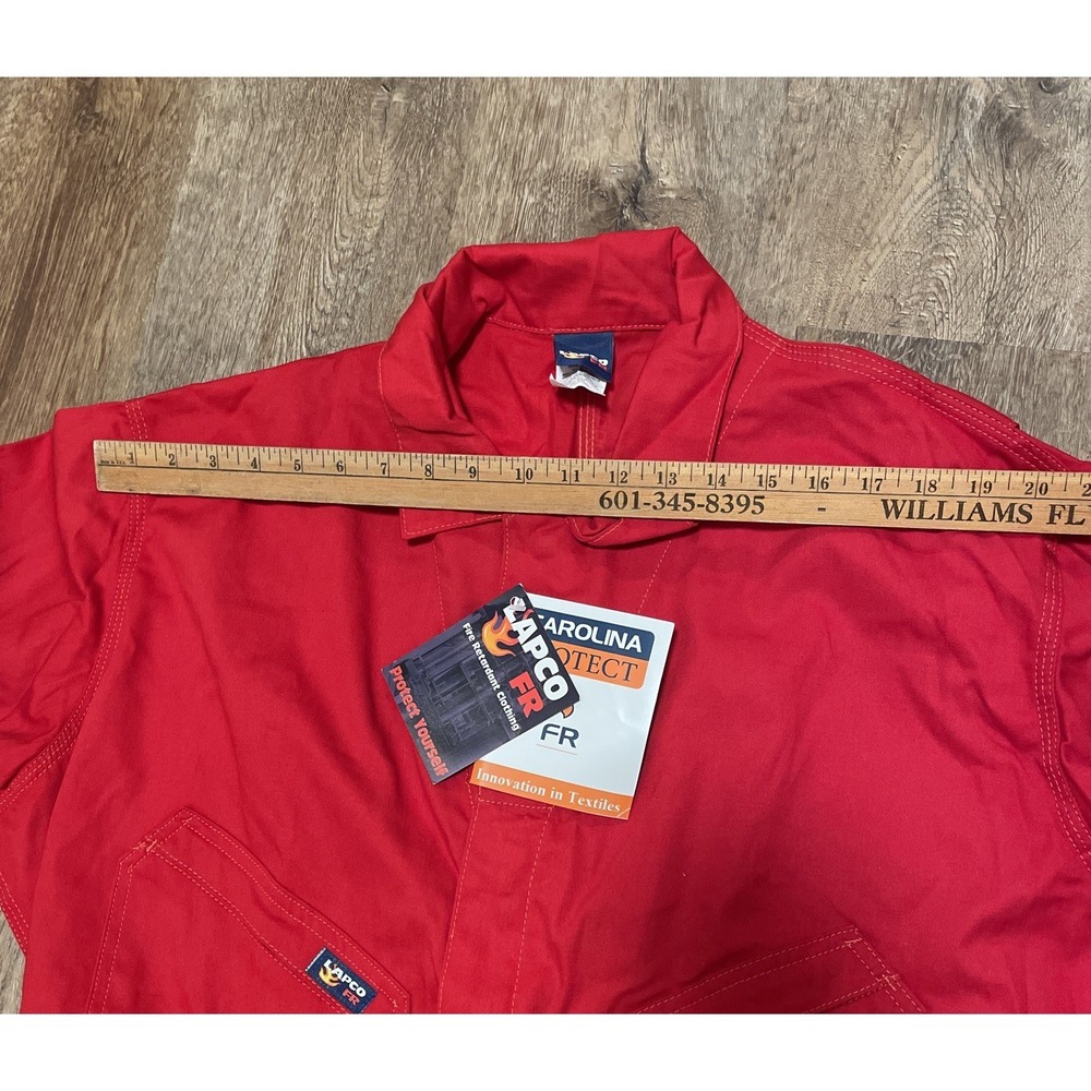 LAPCO FR Coverall XXL Short 50-52 Red ATPV 8.7 Cat 2 Work Safety - Picture 3 of 9